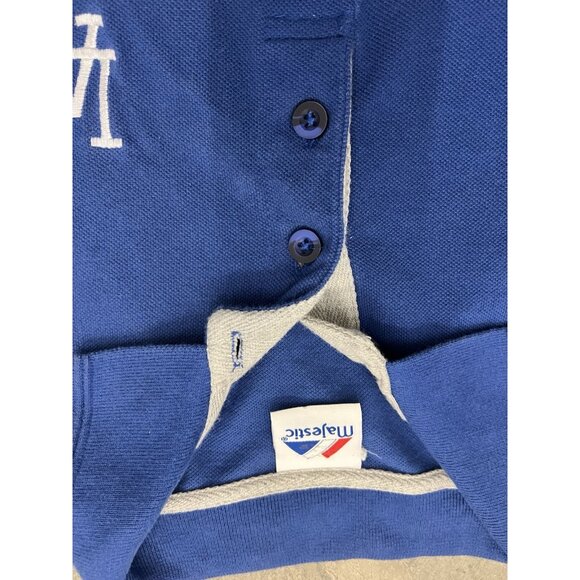 Majestic LA dodgers blue Polo shirt Size large - Picture 3 of 7